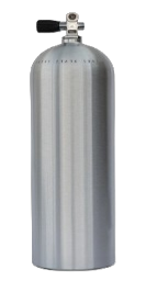 Silver metal canister on a white background