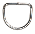 XS Scuba Highland 2.0" Stainless Steel Welded Angled D-Ring – 6mm 316 Stainless Steel Harness Hardware