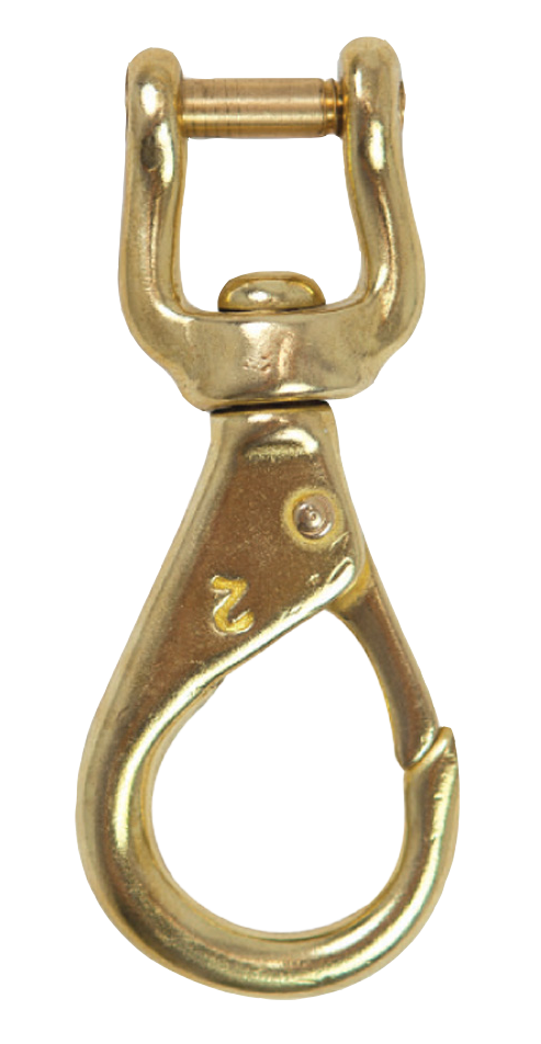 XS Scuba Highland 3.4" #2 Brass Shackle Snap Hook – Heavy-Duty Marine & Diving Attachment Clip