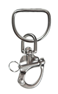 XS Scuba Highland 3.5" Snap Shackle with 2" Welded D-Ring – 316 Stainless Steel Technical Diving Hardware