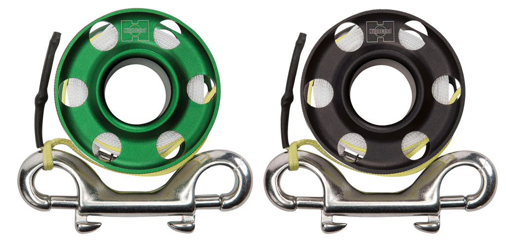 XS Scuba Highland 50 ft Aluminum Finger Spool with Dyneema Leader & Bolt Snap
