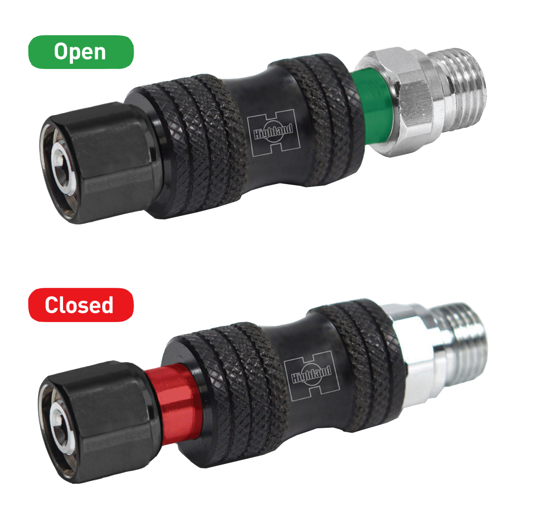 XS Scuba Highland Deluxe Inline Second Stage Shut Off – LP Gas Shutoff Adapter for Technical Diving