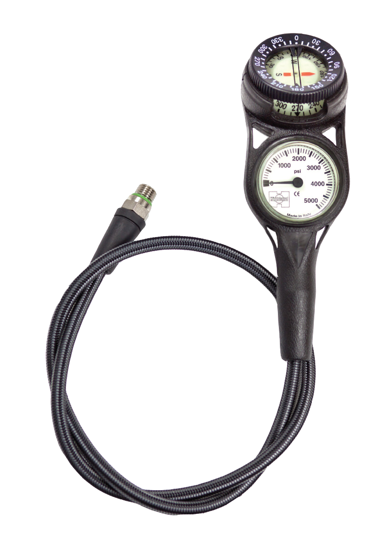 XS Scuba Highland Pressure & Compass Console – SPG Combo with Miflex Hose