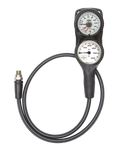 XS Scuba Highland Pressure & Depth Two Gauge Console – Thin-Line SPG with Miflex Hose