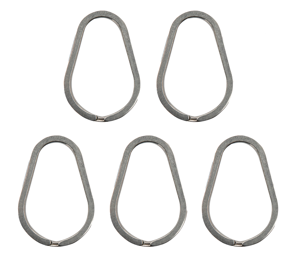 XS Scuba Highland Heavy-Duty Stainless Steel Teardrop Split Rings – 40mm (5 Pack)