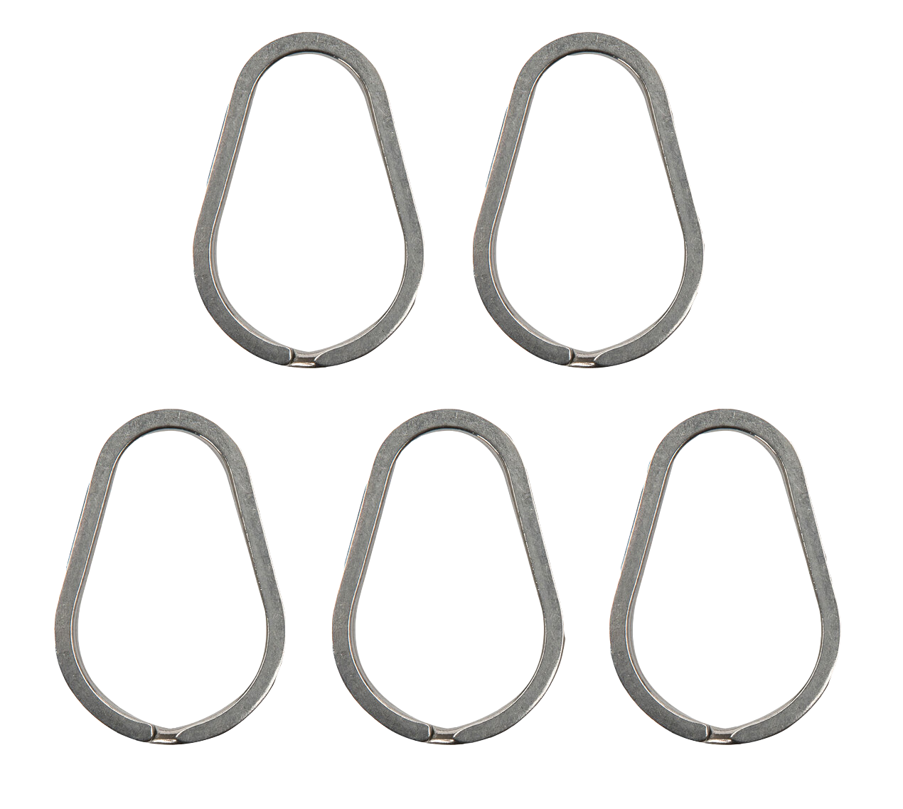 XS Scuba Highland Heavy-Duty Stainless Steel Teardrop Split Rings – 40mm (5 Pack)
