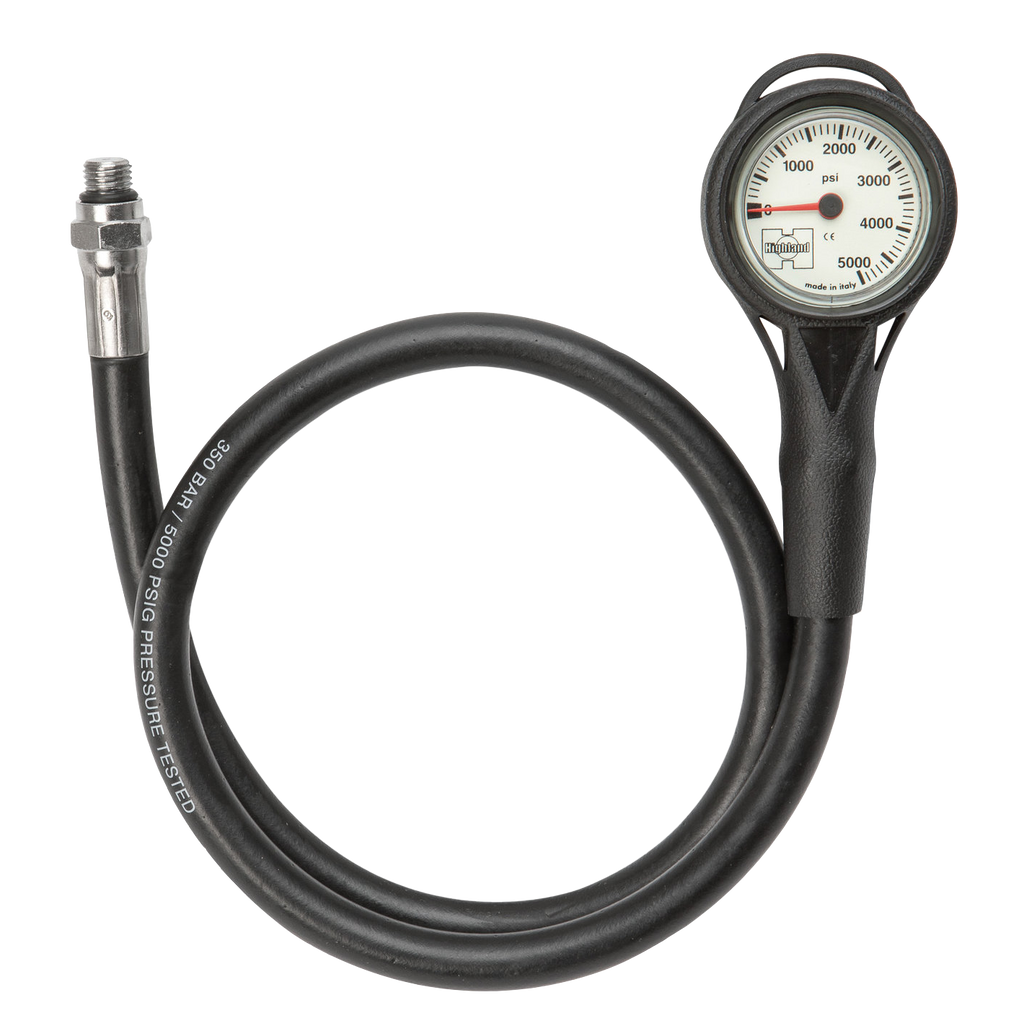 Highland Thin-Line Pressure Gauge Complete – Compact SPG with Hose & Protective Boot