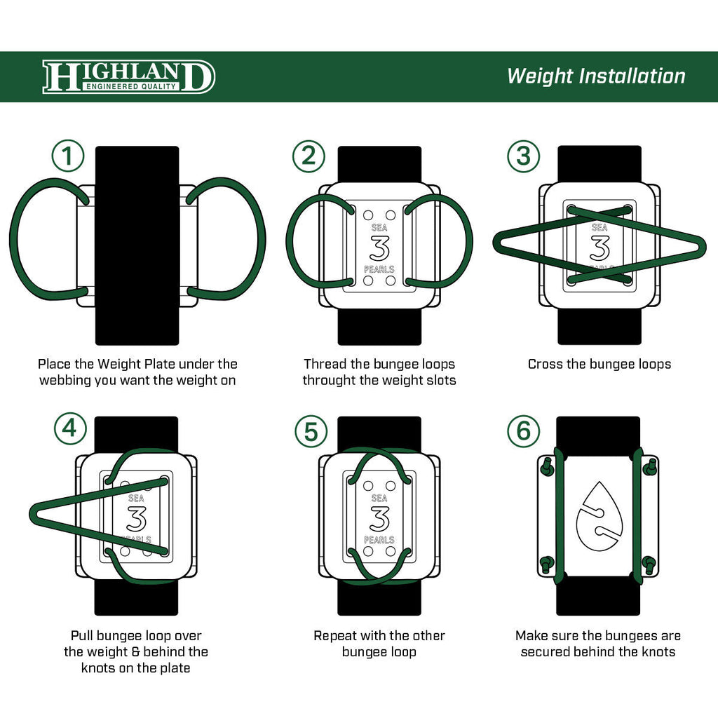 XS Scuba Highland Weight Plates – Modular Harness & Weight Belt Trim Weight System