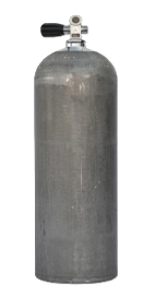 Gray gas cylinder on a white background
