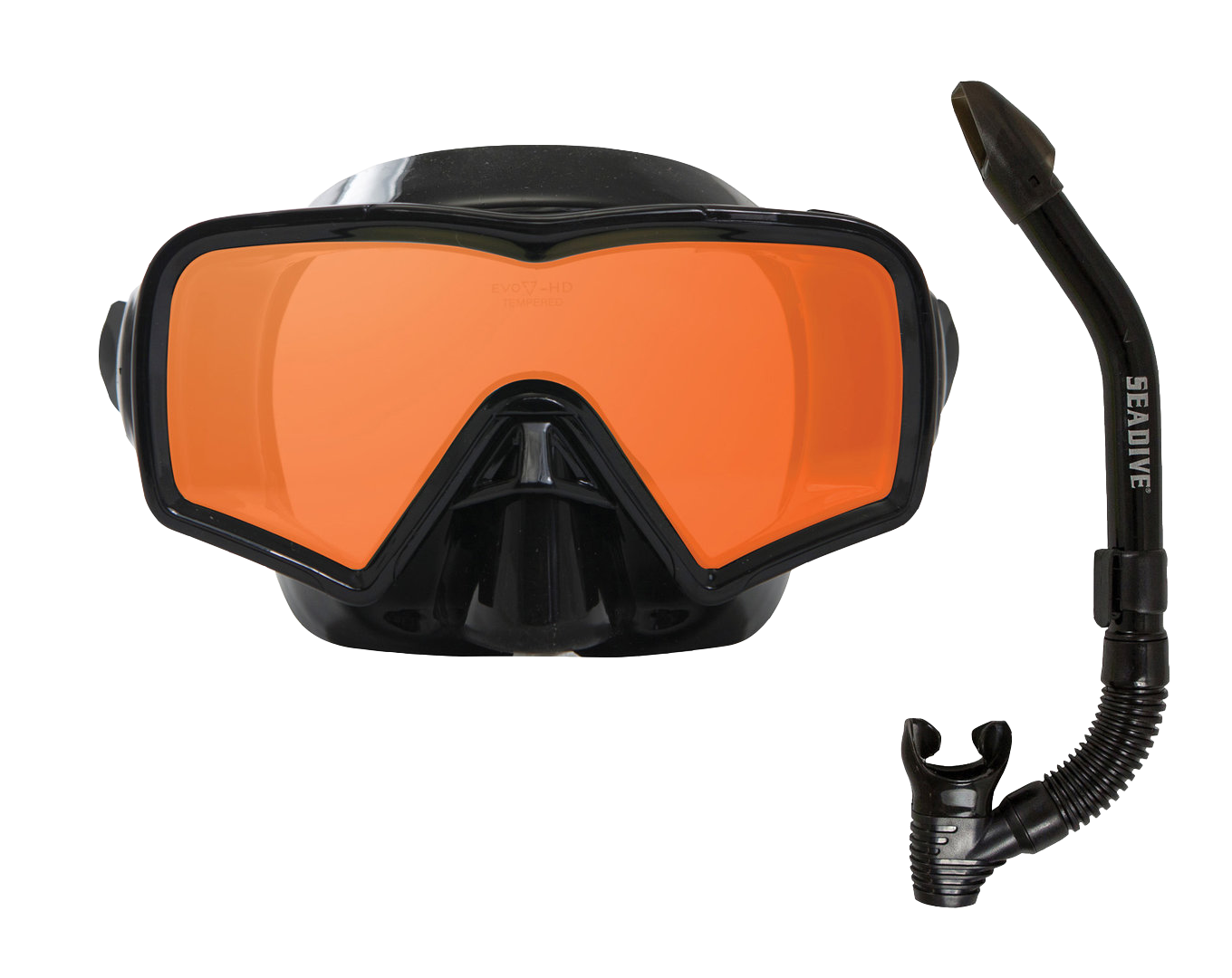OceanWays SeeSharp SL Mask & Snorkel Combo – HD Single Lens Snorkeling Set