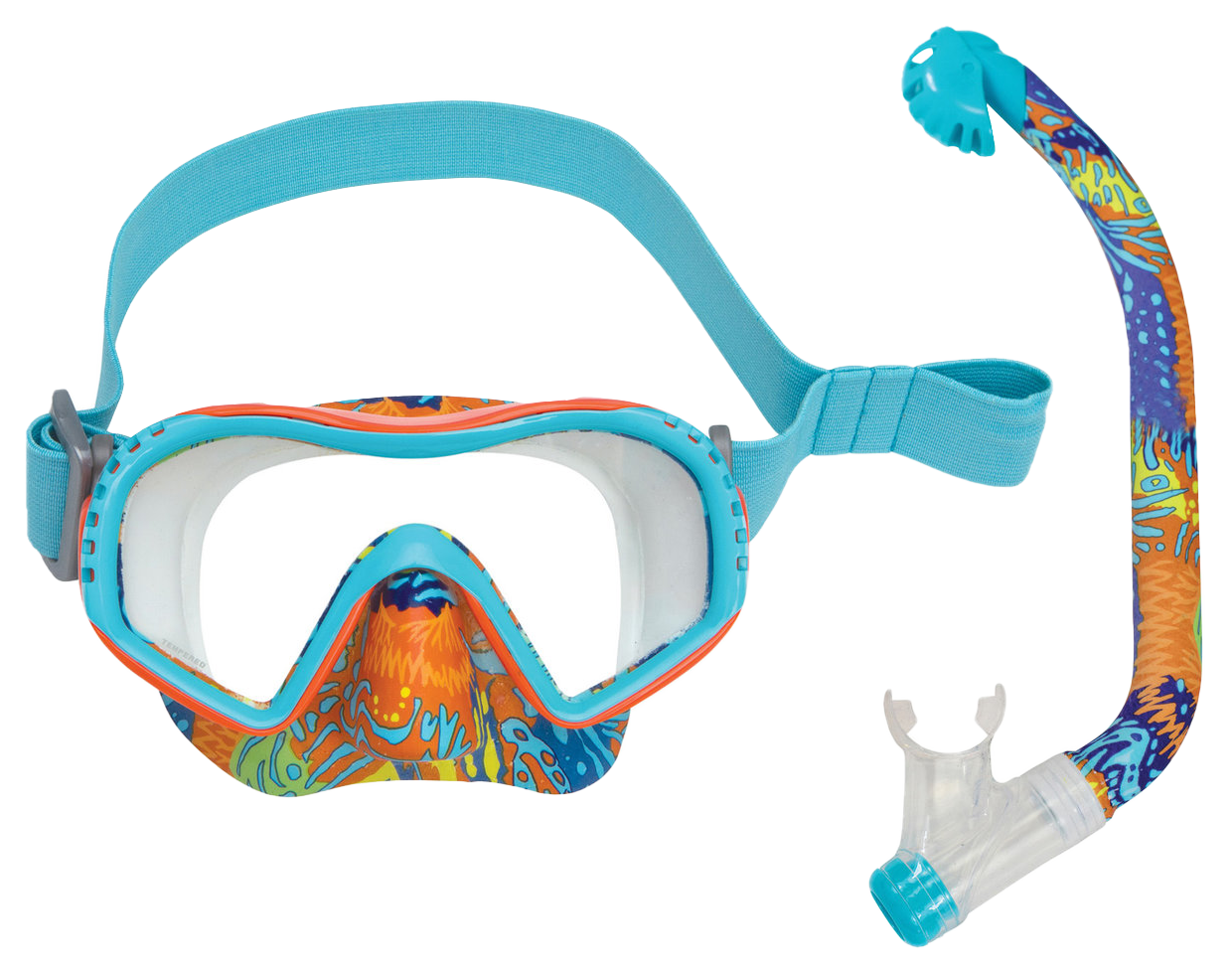 XS Scuba Youth Marine Life Mask & Dry Snorkel Combo – Kids Snorkeling Set Mandarin Fish