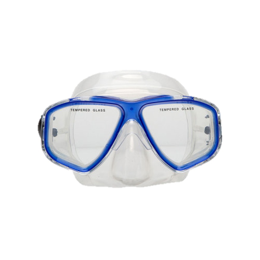 XS Scuba Oceanways Caribbean Mask – Silicone Scuba Diving & Snorkeling Mask - Blue