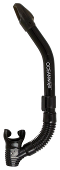 XS Scuba Oceanways Caribbean Snorkel – Flex Snorkel with Wave Guard & Purge Valve Black/Black