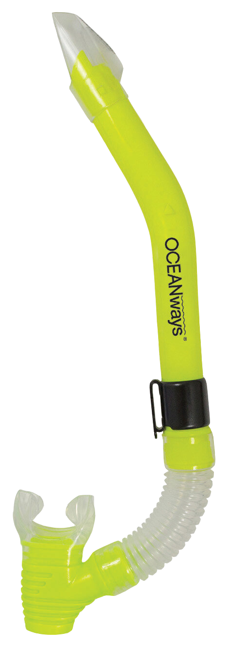 XS Scuba Oceanways Caribbean Snorkel – Flex Snorkel with Wave Guard & Purge Valve Yellow