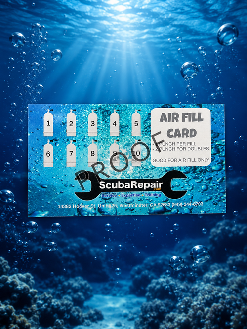 ScubaRepair.com Air Fill Card