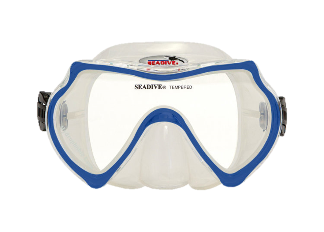 XS Scuba SeaDive Eagleye Hydrophobic Mask – Anti-Fog Single Lens Scuba Diving Mask - Blue