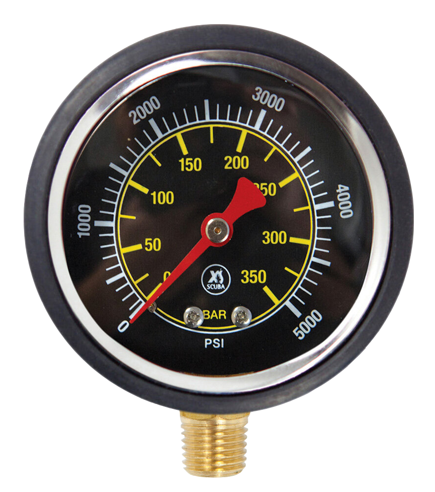XS Scuba 2.75" High Pressure Gauge – Dual Scale Topside Fill Station Gauge
