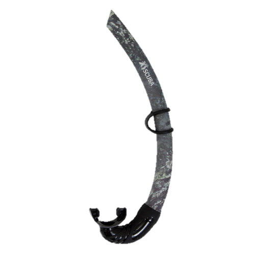 XS Scuba Ambush Snorkel – Low Profile Open Top Camouflage Snorkel - Black Camo