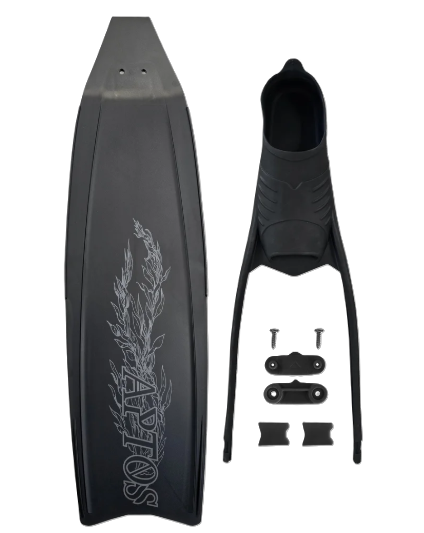 XS Scuba Aptos Fins – Black Open Heel Dive Fins