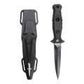 XS Scuba Black Knight Spearfishing Knife – 420 Stainless Steel Kill Knife with Stiletto Tip