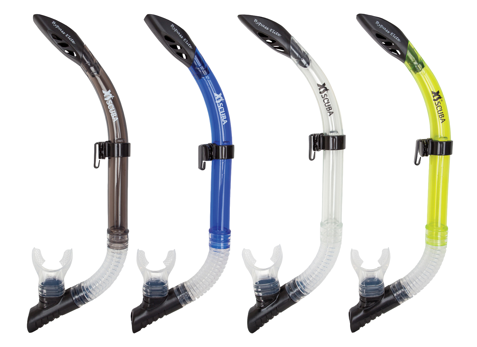 XS Scuba ByPass Elite Snorkel – Streamlined Semi-Dry Snorkel with Purge Valve