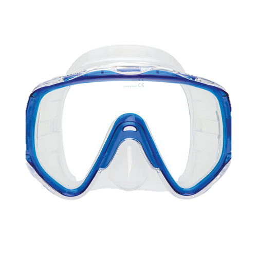 OceanWays Cortez Mask – Large View Scuba Diving & Snorkeling Mask - Blue