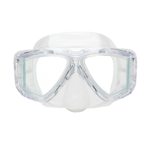 XS Scuba Fusion 2 Jr. Mask – Youth & Small Face Dive Mask with Crystal Silicone Skirt - Clear