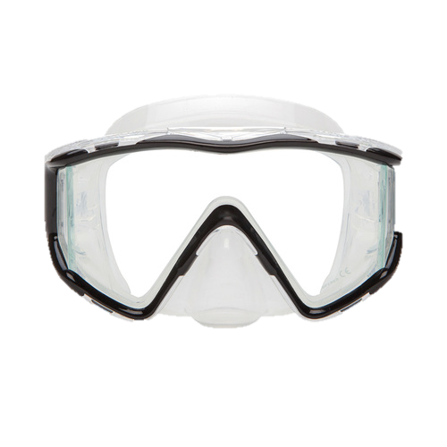 XS Scuba OceanWays Fusion 3 Mask – Panoramic Three Window Scuba Diving & Snorkeling Mask - Black