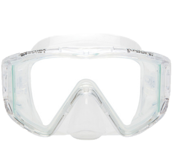XS Scuba OceanWays Fusion 3 Mask – Panoramic Three Window Scuba Diving & Snorkeling Mask - Clear