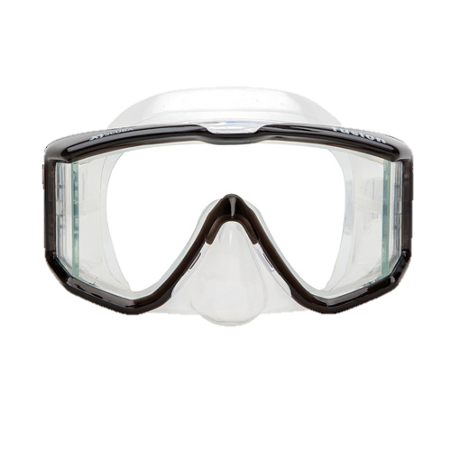 XS Scuba Fusion Mask – Panoramic Three-Window Scuba Diving Mask - Black