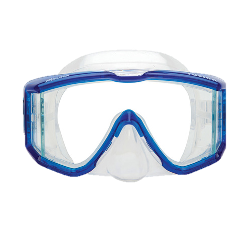 XS Scuba Fusion Mask – Panoramic Three-Window Scuba Diving Mask - Blue