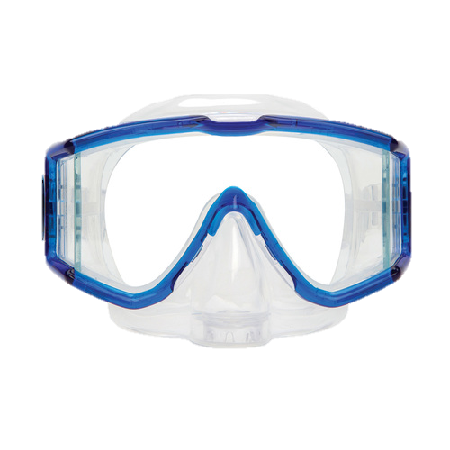 XS Scuba Fusion Mask – Panoramic Three-Window Scuba Diving Mask w/ Purge - Blue