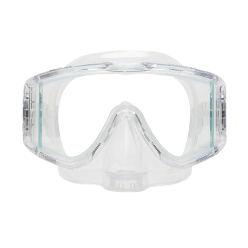 XS Scuba Fusion Mask – Panoramic Three-Window Scuba Diving Mask w/ Purge - Clear