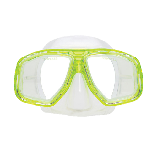 XS Scuba OceanWays Goby Mask – Youth Scuba & Snorkeling Mask for Kids and Smaller Faces - Yellow