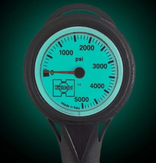 Highland Thin-Line Pressure Gauge Complete – Compact SPG with Hose & Protective Boot