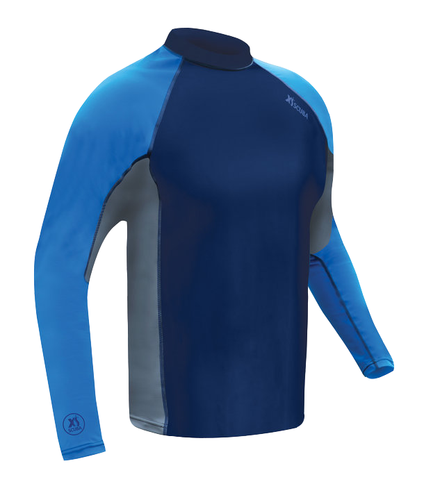 XS Scuba Performance Rash Guard – SPF 50 Long Sleeve Dive & Watersports Protection Shirt - Men's