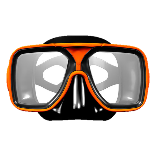 XS Scuba OceanWays Metro Mask – Prescription Lens Compatible Scuba Diving Mask - Black & Orange