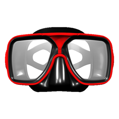 XS Scuba OceanWays Metro Mask – Prescription Lens Compatible Scuba Diving Mask - Black & Red