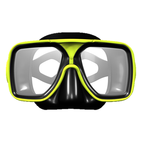 XS Scuba OceanWays Metro Mask – Prescription Lens Compatible Scuba Diving Mask - Black & Yellow