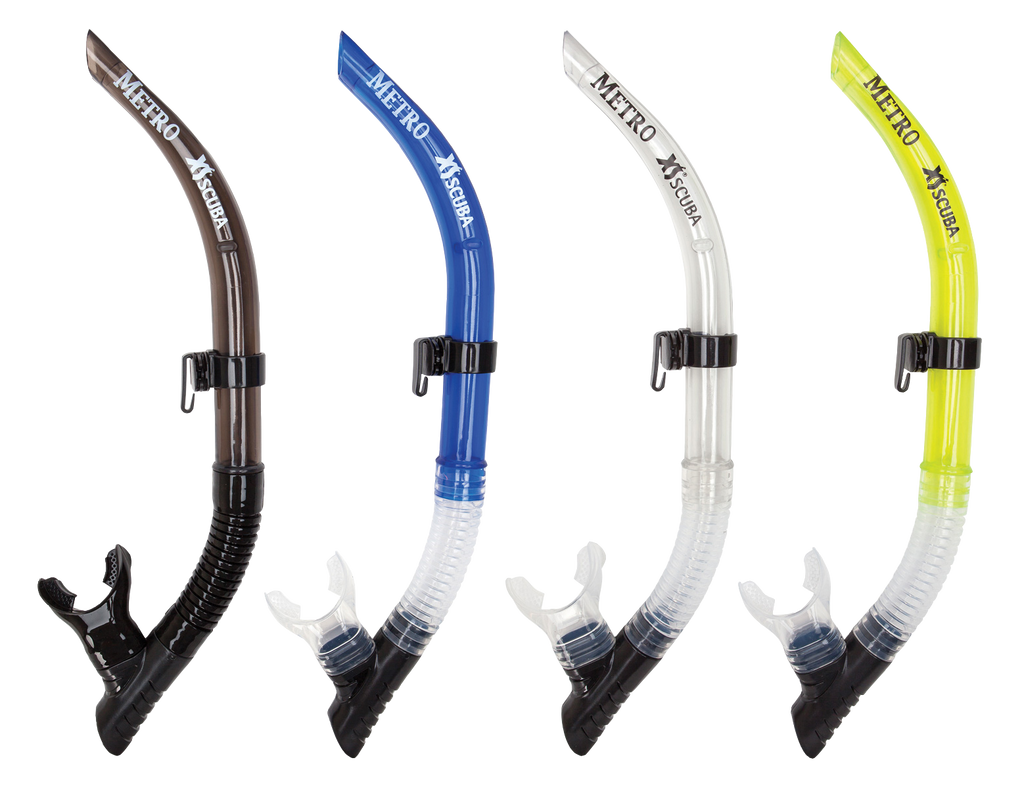 XS Scuba Metro Snorkel – Durable Open Top Snorkel with Purge Valve