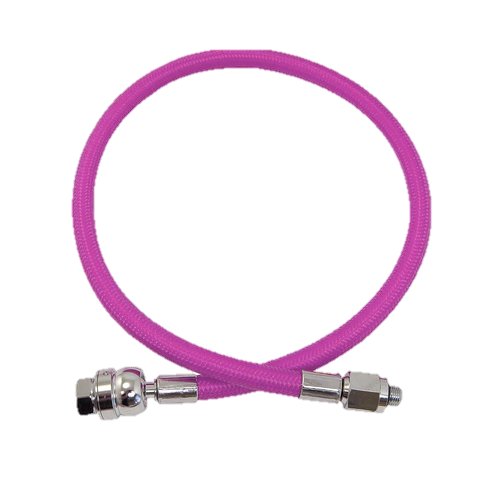XS Scuba MiFlex DS (Dual Swivel) Low Pressure Regulator Hose – 28" LP Hose for Maximum Comfort - Pink