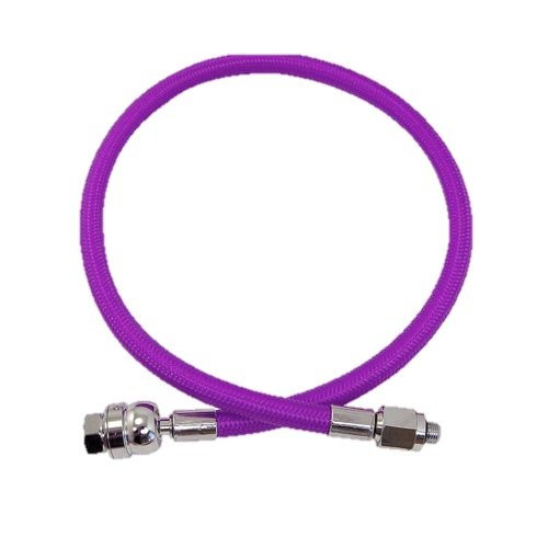 XS Scuba MiFlex DS (Dual Swivel) Low Pressure Regulator Hose – 28" LP Hose for Maximum Comfort - Purple