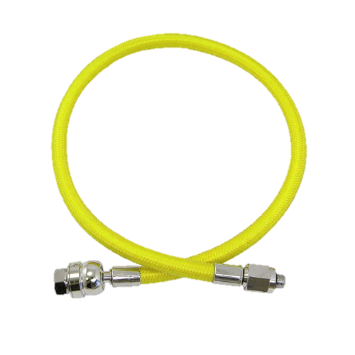 XS Scuba MiFlex DS (Dual Swivel) Low Pressure Regulator Hose – 28" LP Hose for Maximum Comfort - Yellow