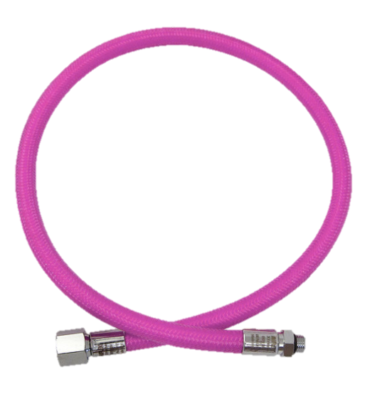 XS Scuba Miflex Low Pressure Braided Hose – Lightweight Flexible LP Scuba Hose - Pink