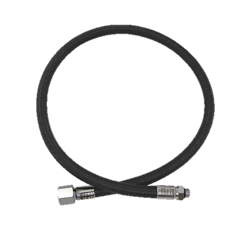XS Scuba Miflex Low Pressure Braided Hose – Lightweight Flexible LP Scuba Hose - Black