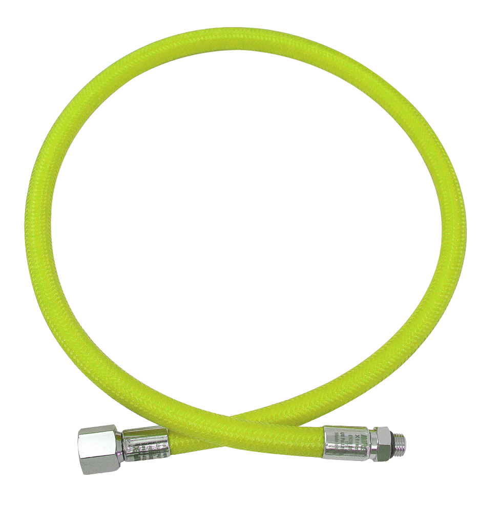 XS Scuba Miflex Low Pressure Braided Hose – Lightweight Flexible LP Scuba Hose - Yellow