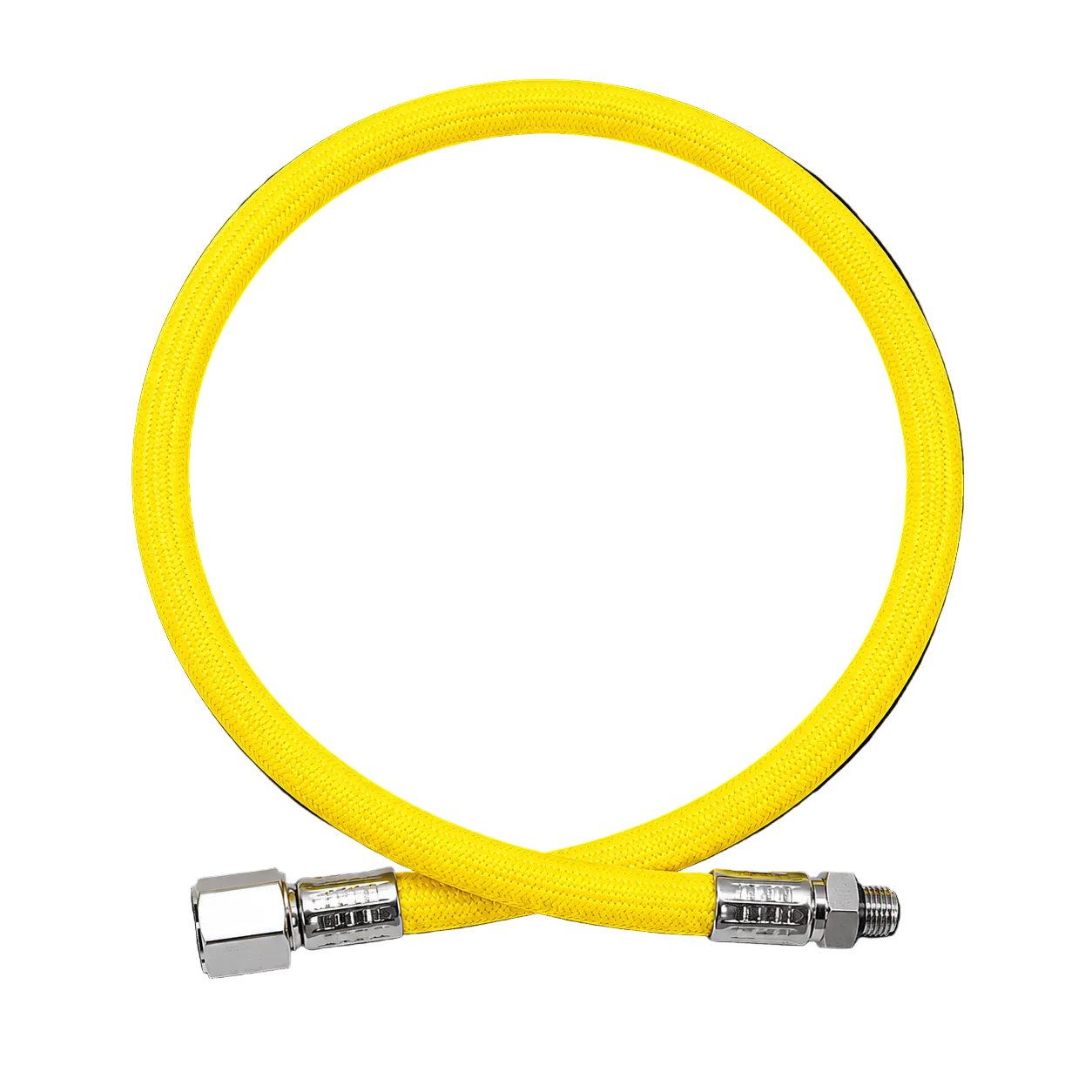 XS Scuba Miflex Low Pressure Braided Hose – Lightweight Flexible LP Scuba Hose - Mellow Yellow