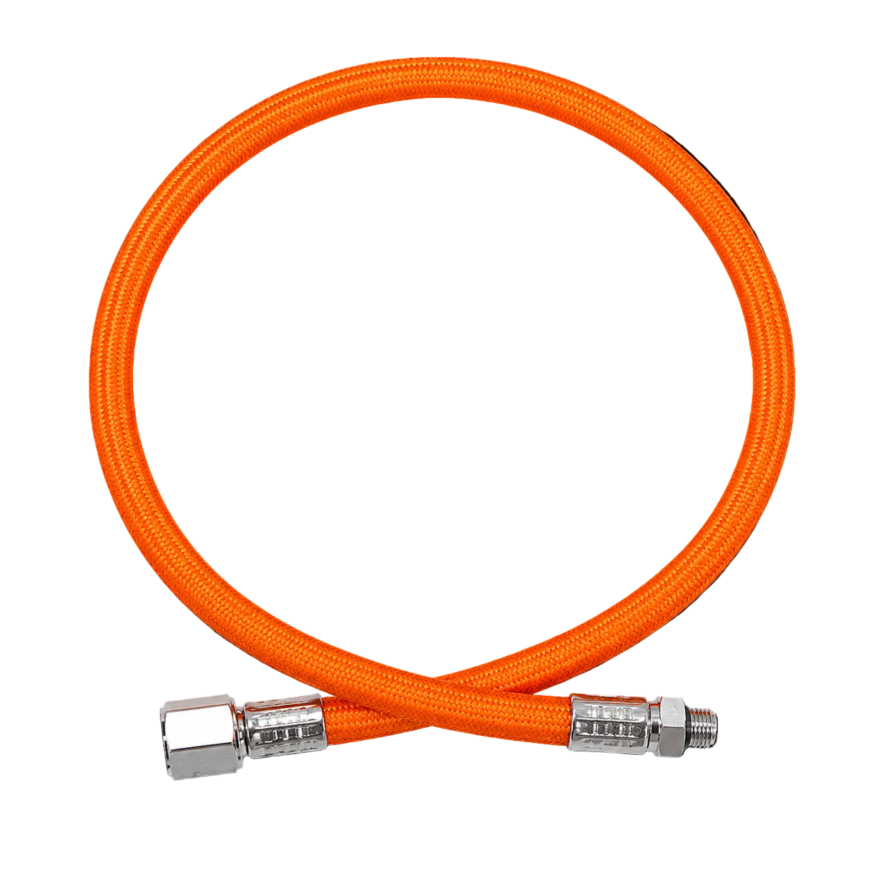 XS Scuba Miflex Low Pressure Braided Hose – Lightweight Flexible LP Scuba Hose - Orange