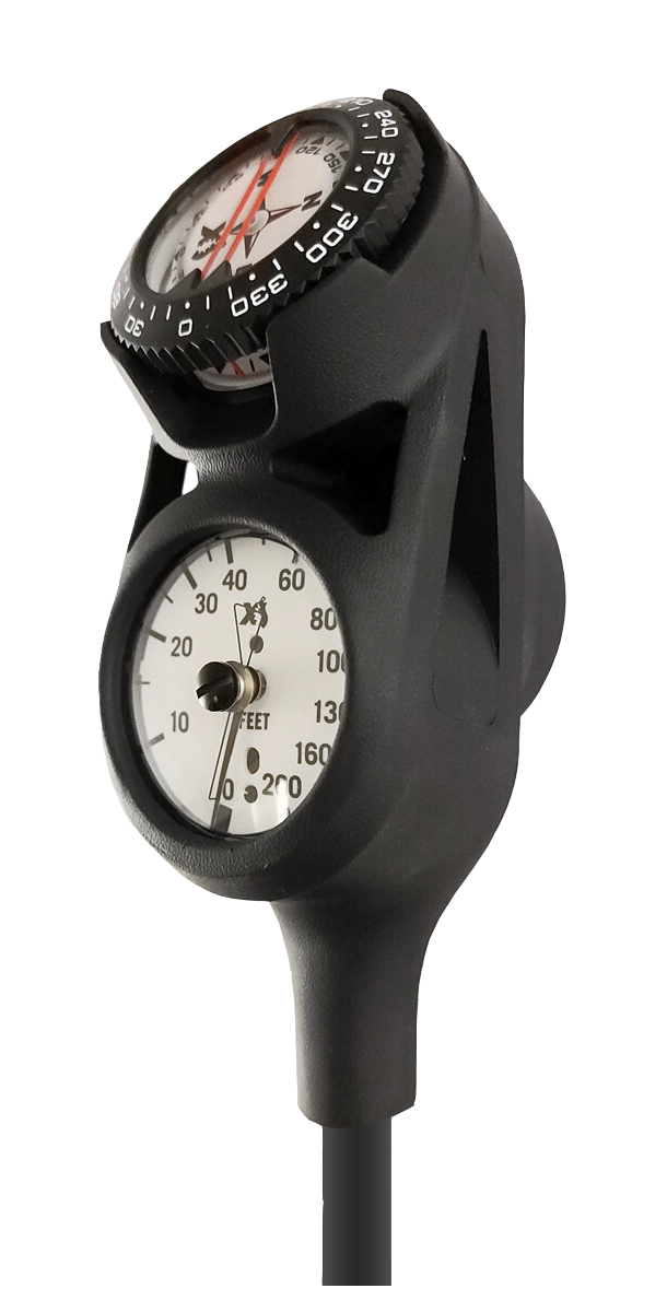 XS Scuba Navigator 3 Gauge Console – Depth Gauge, Compass & SPG Console