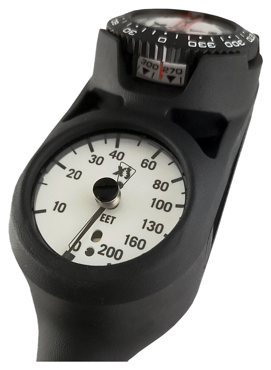 XS Scuba Navigator 3 Gauge Console – Depth Gauge, Compass & SPG Console